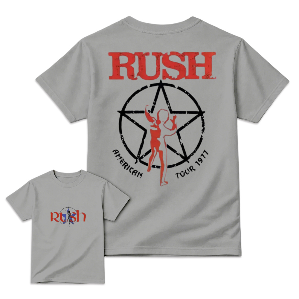 Classic Rock Starman Logo T-Shirt - Vintage Retro Double Sided Concert Graphic Tee