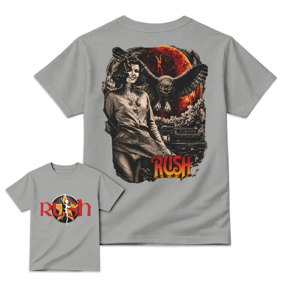 Vintage Rush Band Permanent Waves Fly By Night Retro Rock Graphic T-Shirt