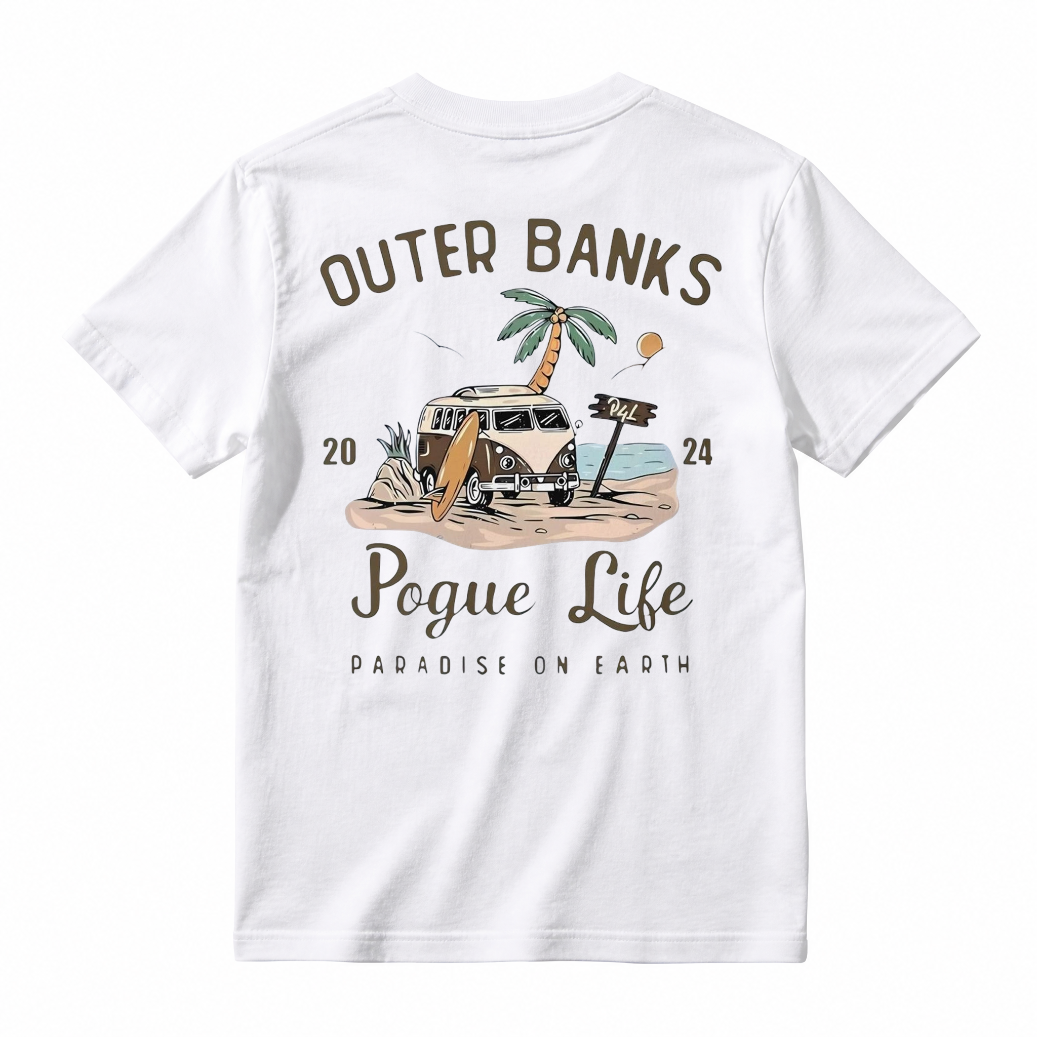 Outer Banks Pogue Life Graphic Tee Paradise on Earth Beach T-Shirt