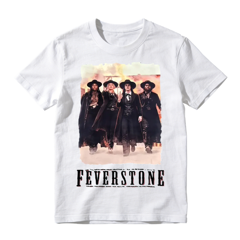  Feverstone Graphic Tee Vintage Western Style Black Outfit T-Shirt