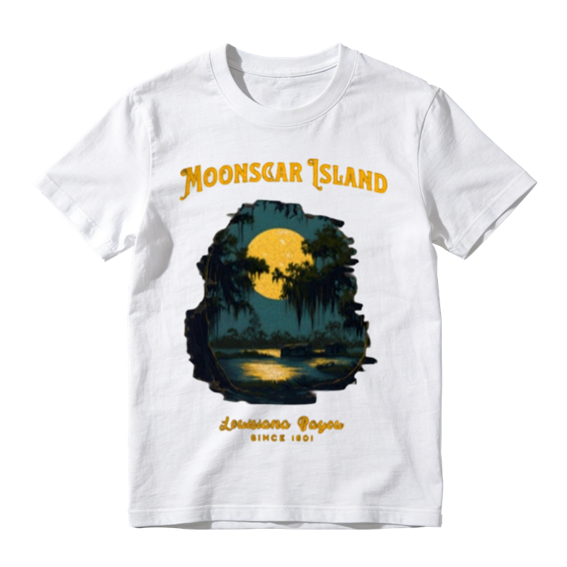 Moonscar Island Louisiana Bayou Vintage Graphic T-Shirt