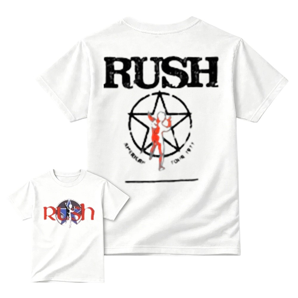 Classic Rock Starman Logo T-Shirt - Vintage Retro Double Sided Concert Graphic Tee