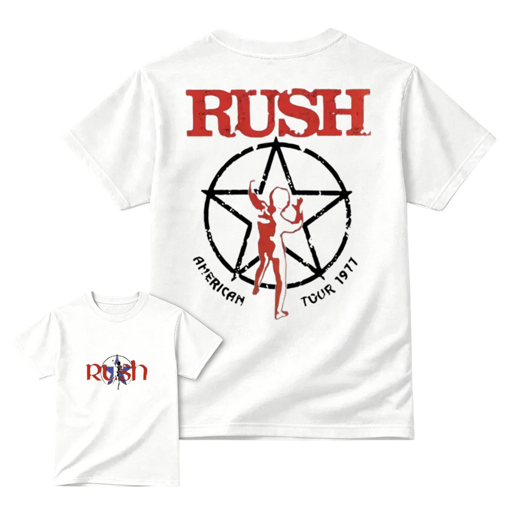 Classic Rock Starman Logo T-Shirt - Vintage Retro Double Sided Concert Graphic Tee