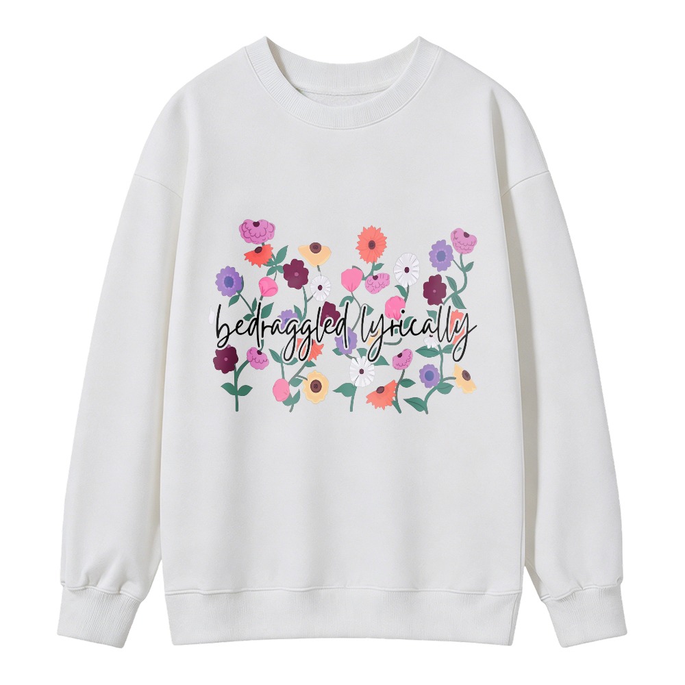 Colorful Floral Bouquet Print Sweatshirt