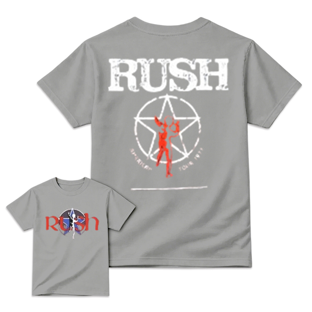 Classic Rock Starman Logo T-Shirt - Vintage Retro Double Sided Concert Graphic Tee