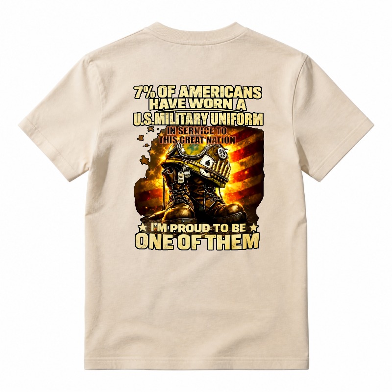 Proud American Military Veteran Service Graphic Tee Design tshirt 100% cotton