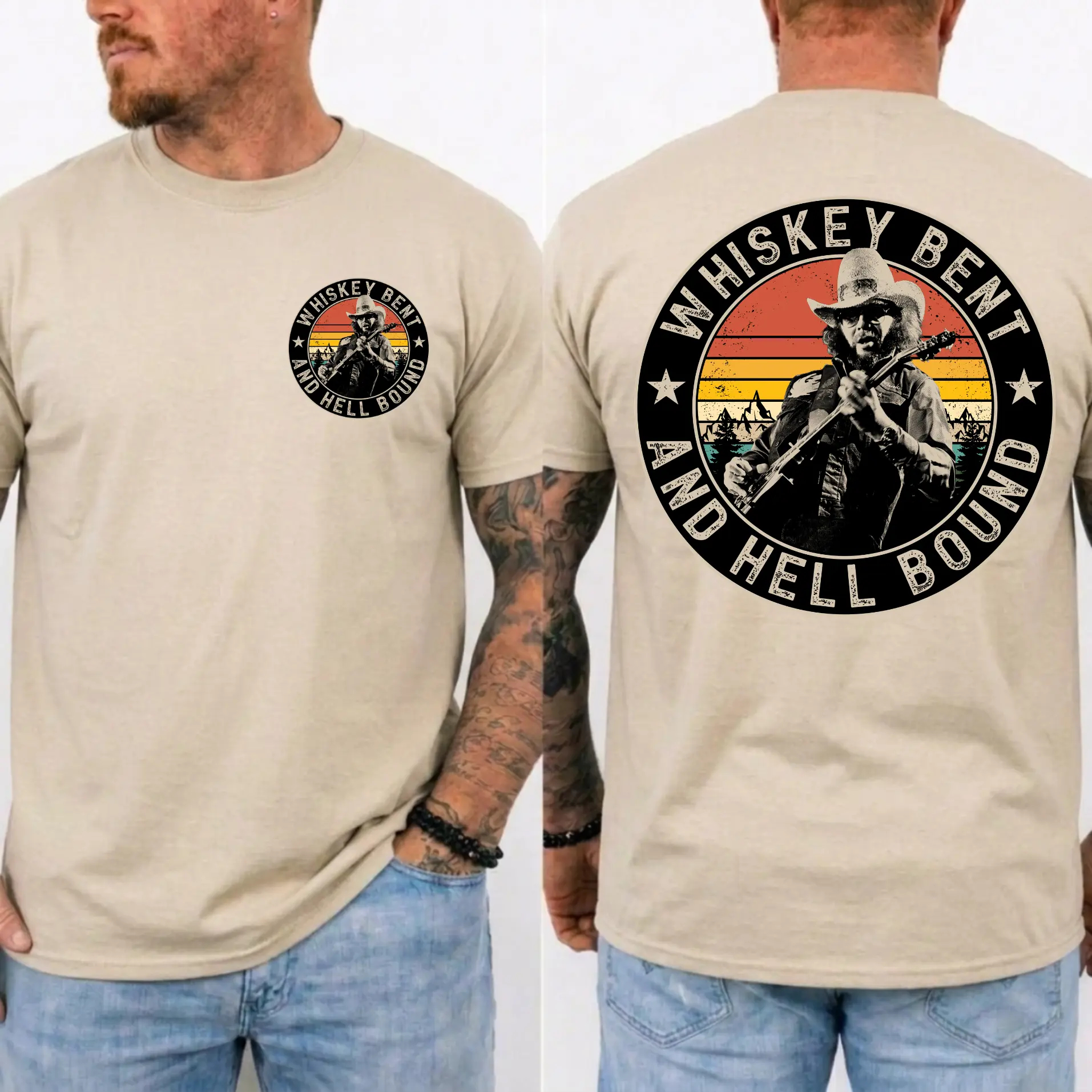 Vintage Country Music T-Shirt, Retro Outlaw Cowboy Graphic Tee