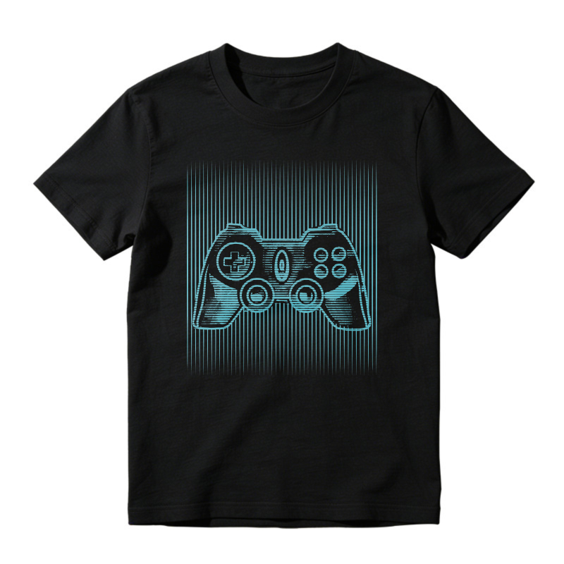 Video Game Controller With Vertical Lines Graphic, Unisex Classic T-shirt