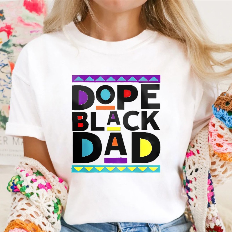 Dope Black Dad Pattern T-shirt