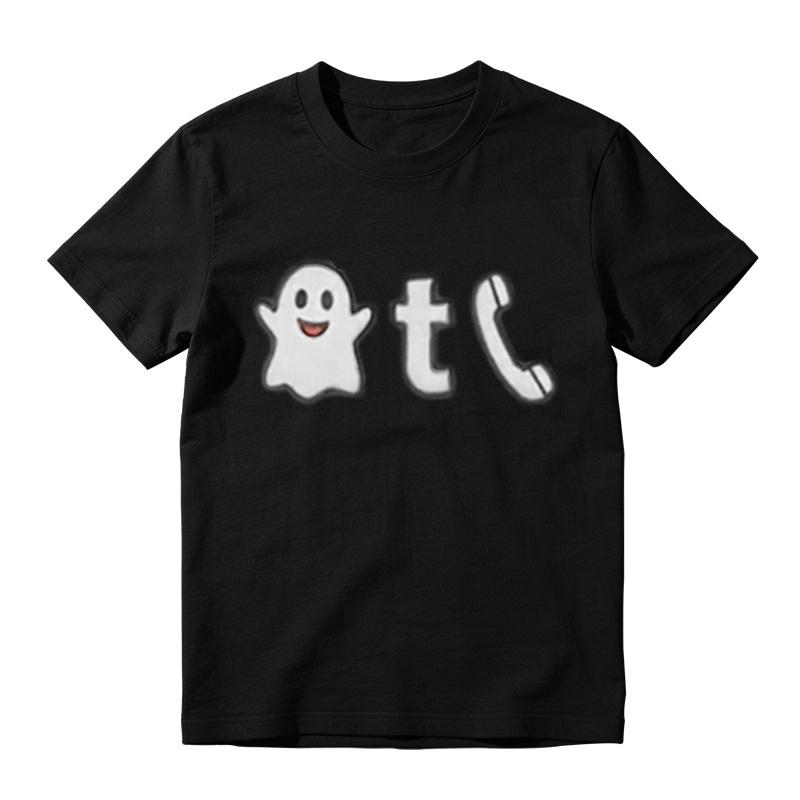 Funny Ghosted Meme Print T-Shirt, Creative Casual Graphic T-Shirt
