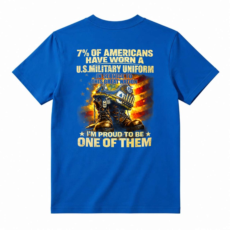 Proud American Military Veteran Service Graphic Tee Design tshirt 100% cotton