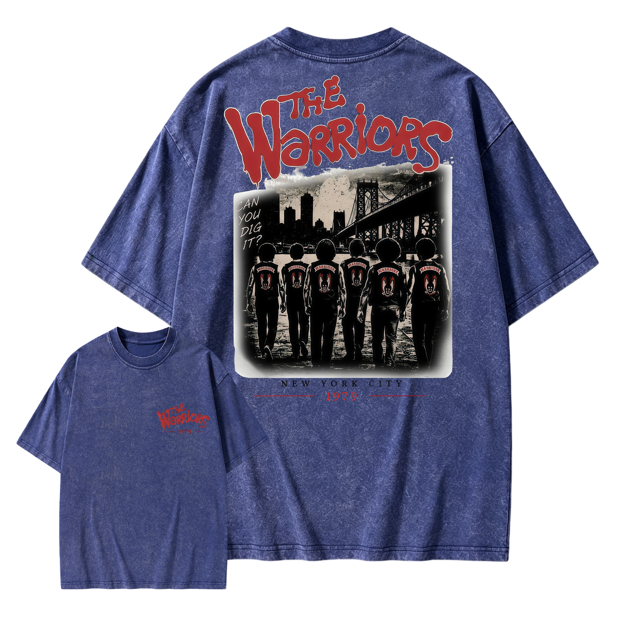 Can You Dig It? The Warriors New York City Gang Print Washed T-shirt 