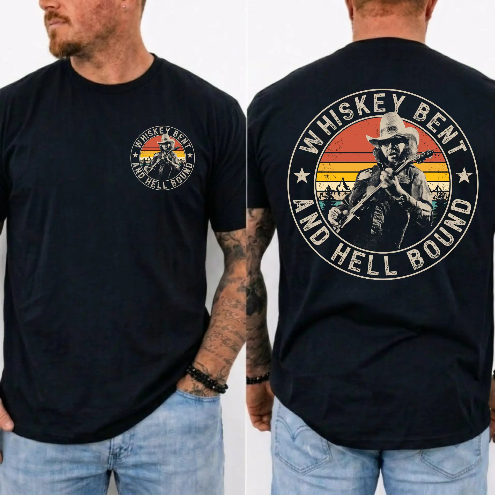 Vintage Country Music T-Shirt, Retro Outlaw Cowboy Graphic Tee