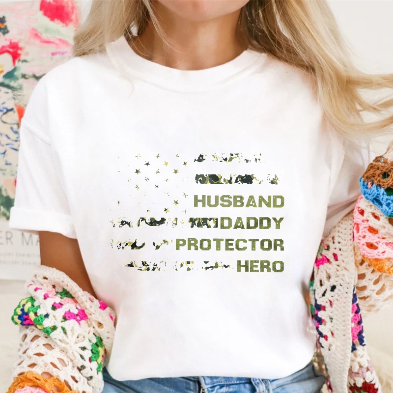 Husband Daddy Protector Hero With Stars And Animals Unisex Classic T-shirt