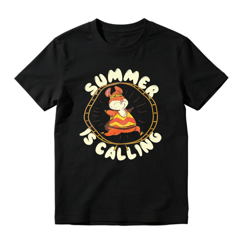 Summer Is Calling, Cute Rabbit In Sunhat Graphic, Unisex Classic T-shirt