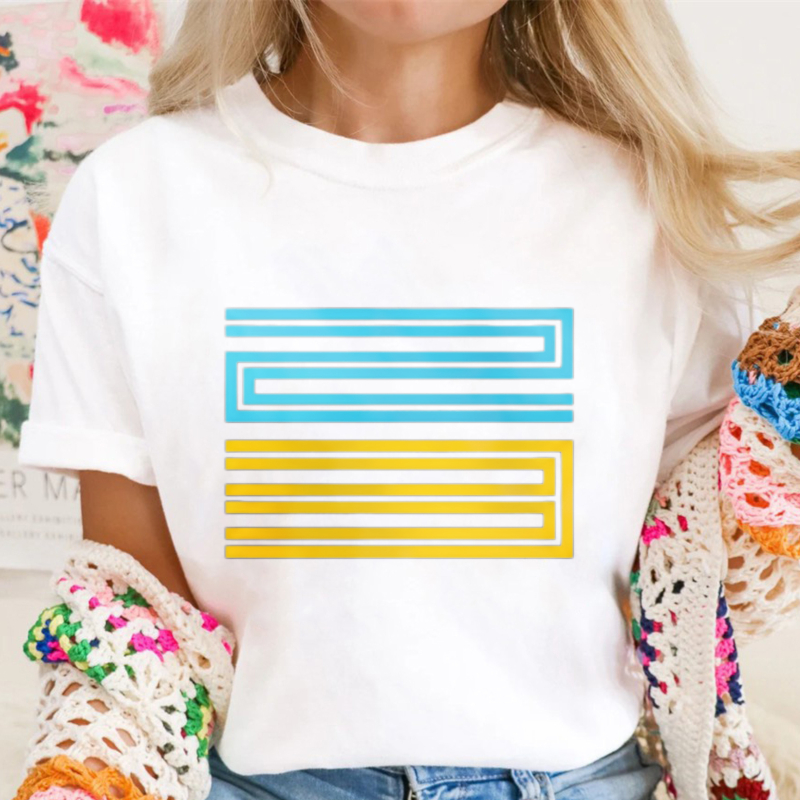Geometric Lines Pattern Unisex Classic T-shirt