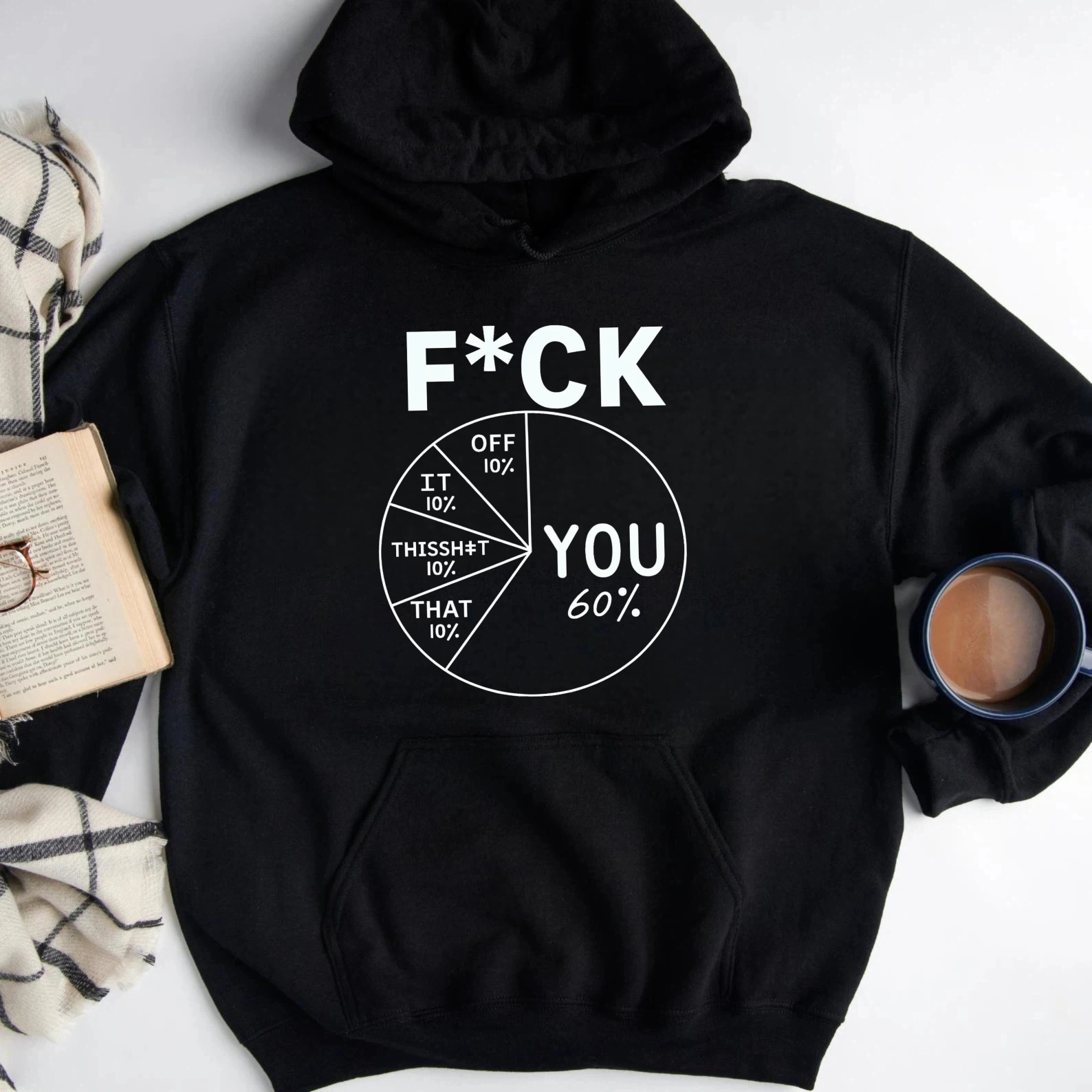 Funny Pie Chart Graphic Sweatshirt