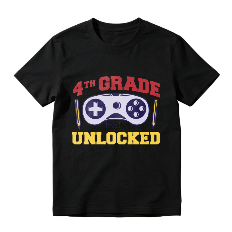 4Th Grade Unlocked Video Game Controller Level Up, Unisex Classic T-Shirt
