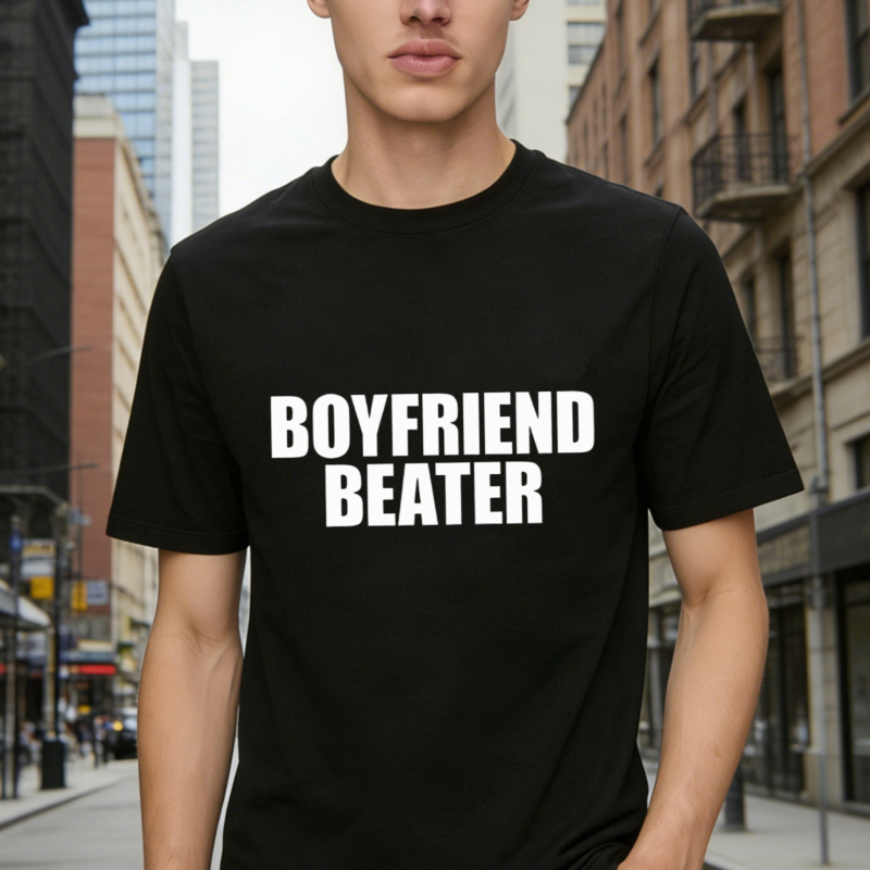 Boyfriend Beater Text Graphic T-shirt