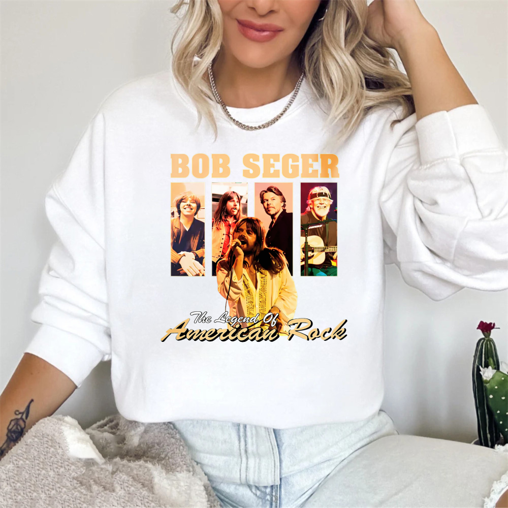 Bob Seger The Legend Of American Rock Vintage Collage Sweatshirt