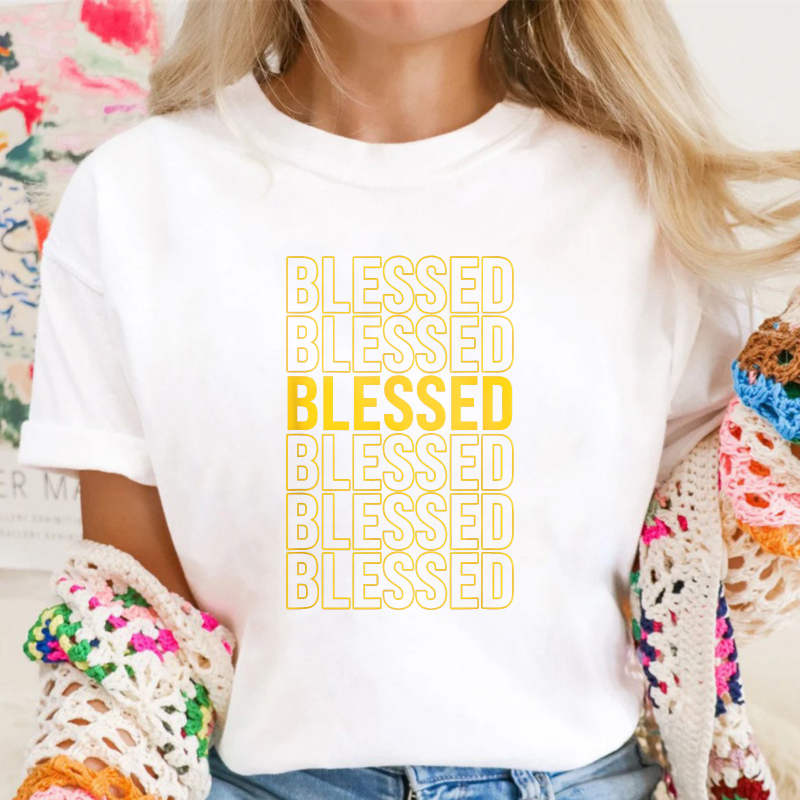 Blessed Text Pattern Unisex Classic T-shirt