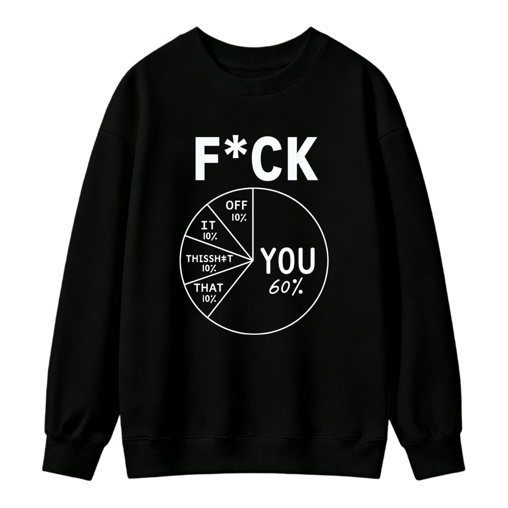 Funny Pie Chart Graphic Sweatshirt