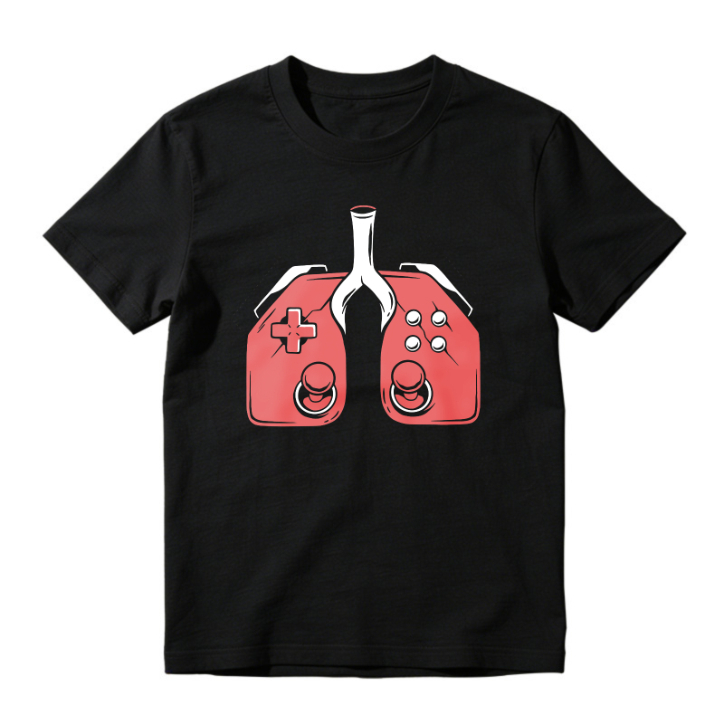Red Lungs Shaped Like Video Game Controllers, Unisex Classic T-shirt