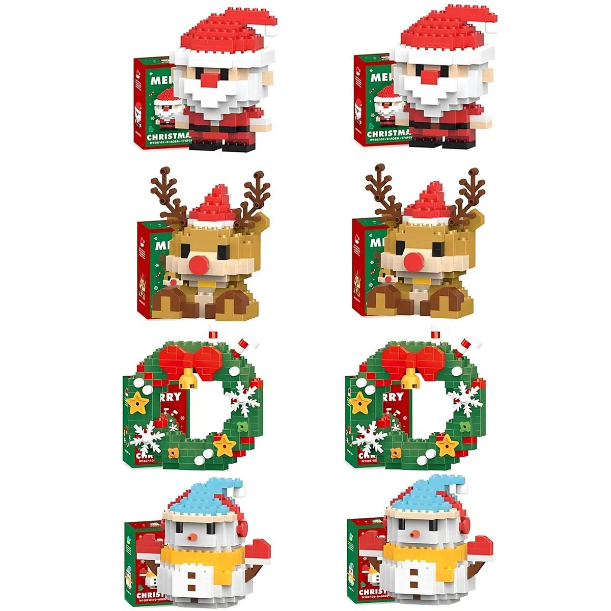 Christmas Advent Calendar Building Blocks | 24 Days Countdown Blind Box, 24-in-1 Xmas Bricks Kit, Santa & Christmas Tree Building Toy, Kids Holiday Gift