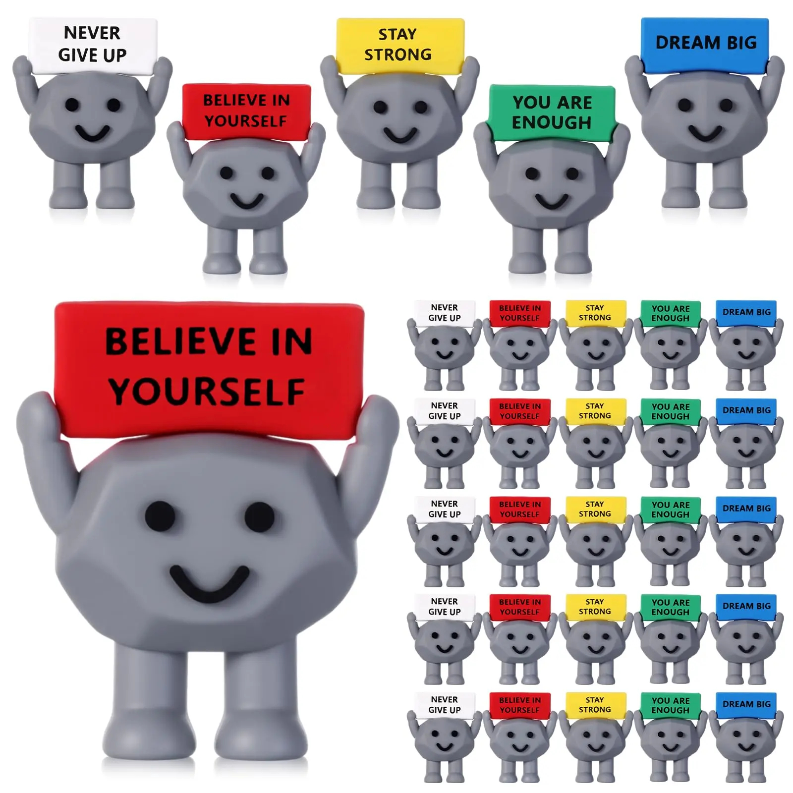 You Rock Figurine Back to School Gift Positive Office Gift Mini Stone Statue 3D Ornament Motivational Desktop Decor for coworkers Students Teachers Employee Appreciation Gift for Birthday Party Favors