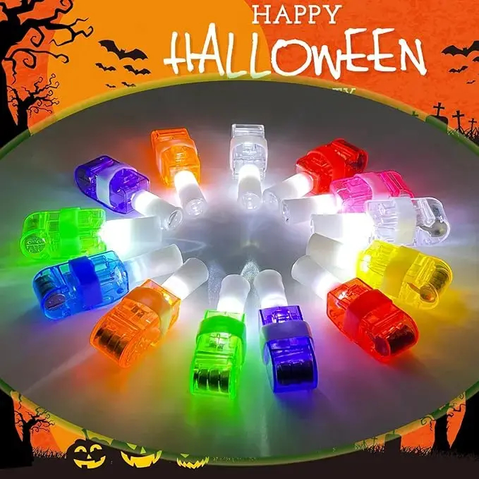 36 PCS Halloween LED Finger Lights, Halloween Party Favors for Kids LED Light Up Toys Classroom Rewards Gifts, Halloween Treats Goody Bag Filler