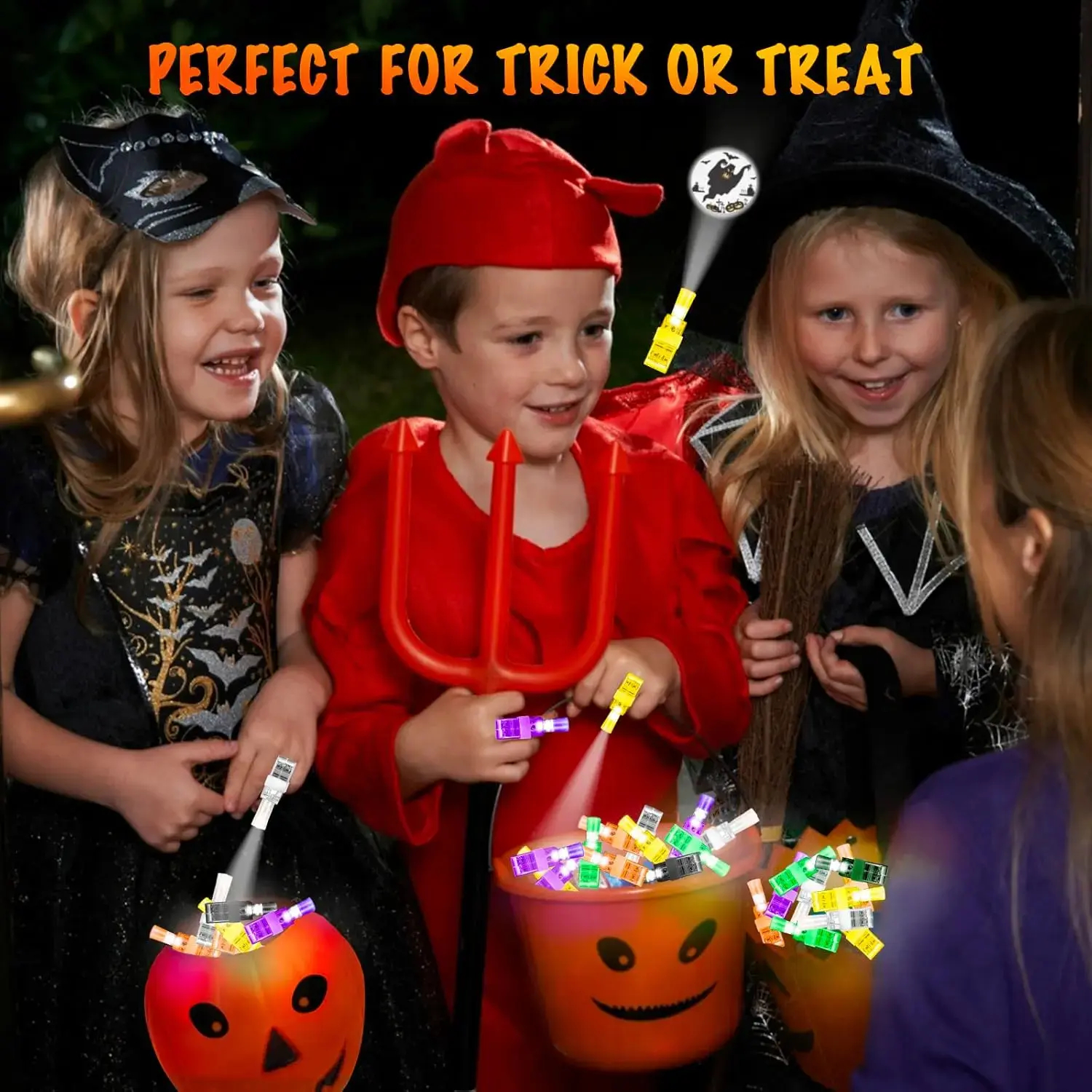36 PCS Halloween LED Finger Lights, Halloween Party Favors for Kids LED Light Up Toys Classroom Rewards Gifts, Halloween Treats Goody Bag Filler