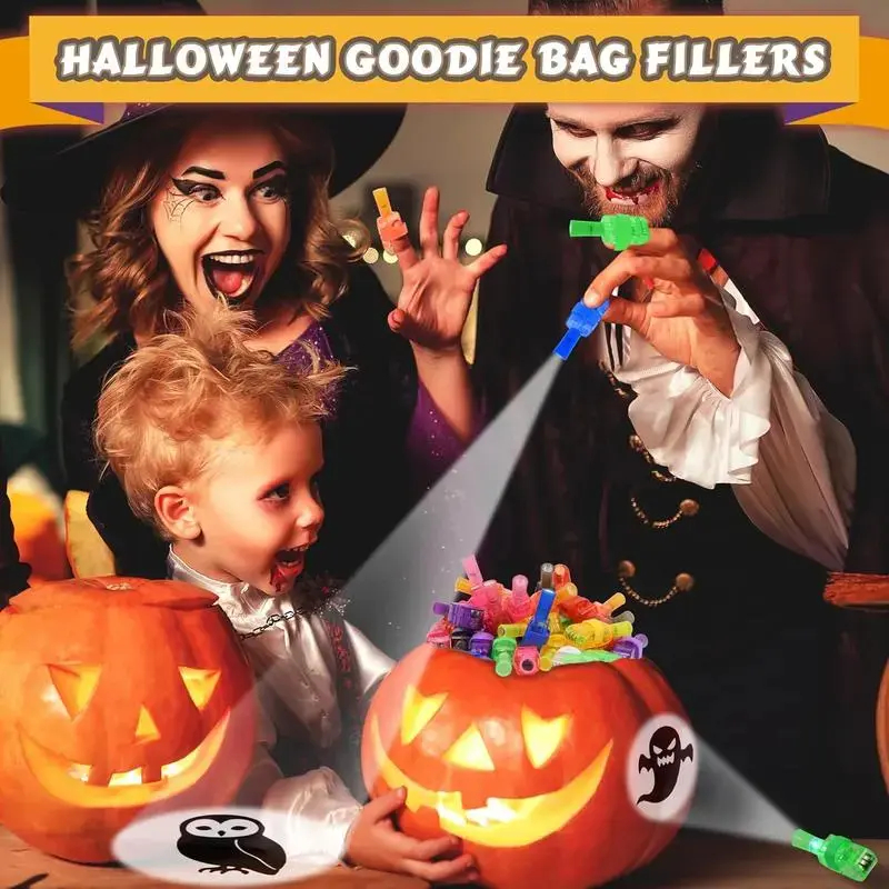 36 PCS Halloween LED Finger Lights, Halloween Party Favors for Kids LED Light Up Toys Classroom Rewards Gifts, Halloween Treats Goody Bag Filler