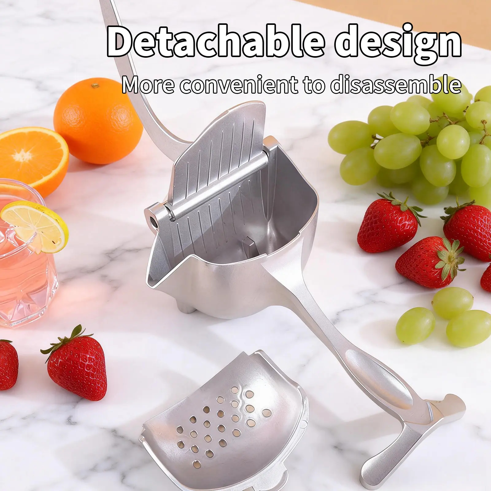 Manual Fruit Juicer - Kitchen Utensil & Gathering Essential, Fresh Juice Extractor Suitable for Outdoor Picnics & Restaurant Use, Utensils, Juicer Hand Press, Hand Juicer Squeezer