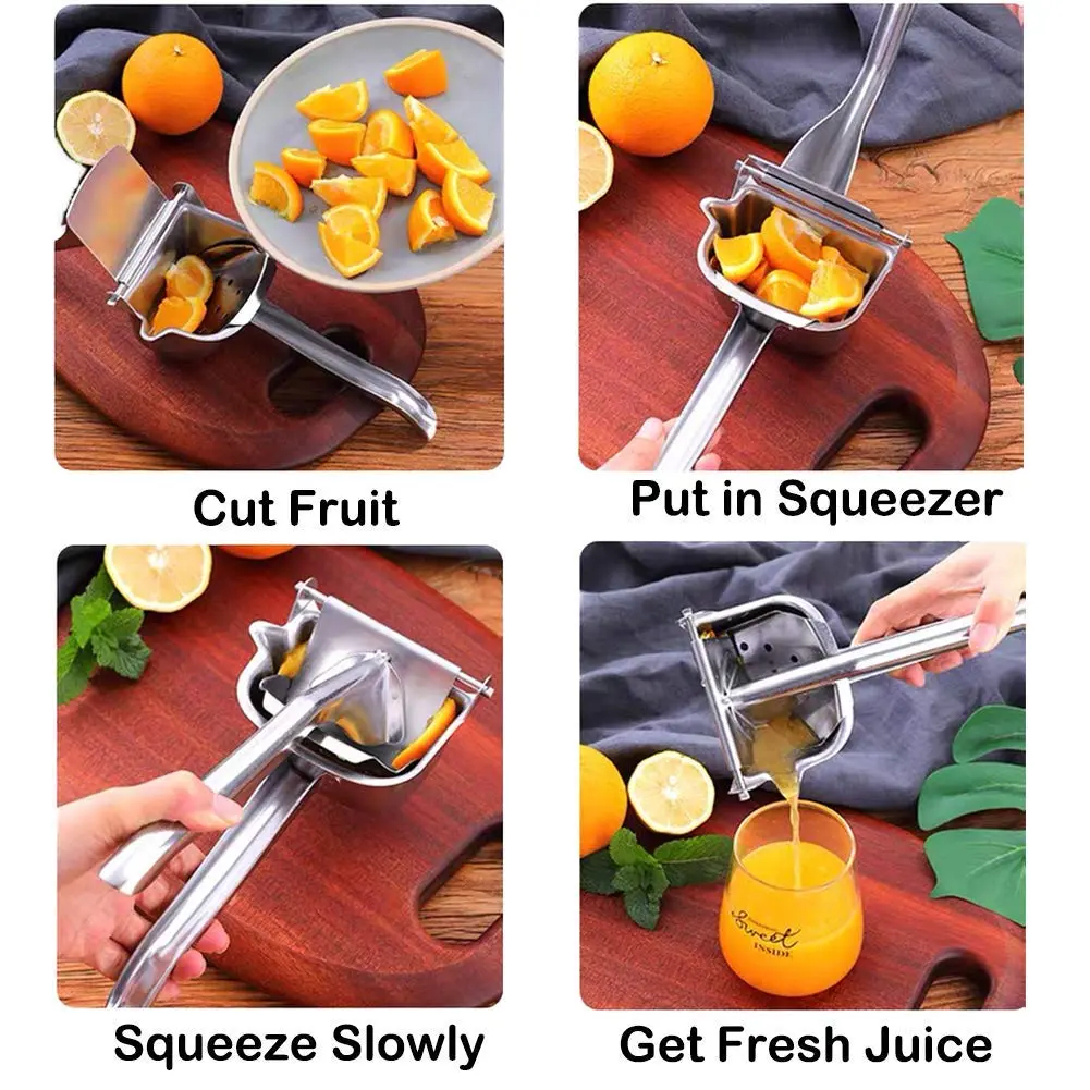 Manual Fruit Juicer - Kitchen Utensil & Gathering Essential, Fresh Juice Extractor Suitable for Outdoor Picnics & Restaurant Use, Utensils, Juicer Hand Press, Hand Juicer Squeezer