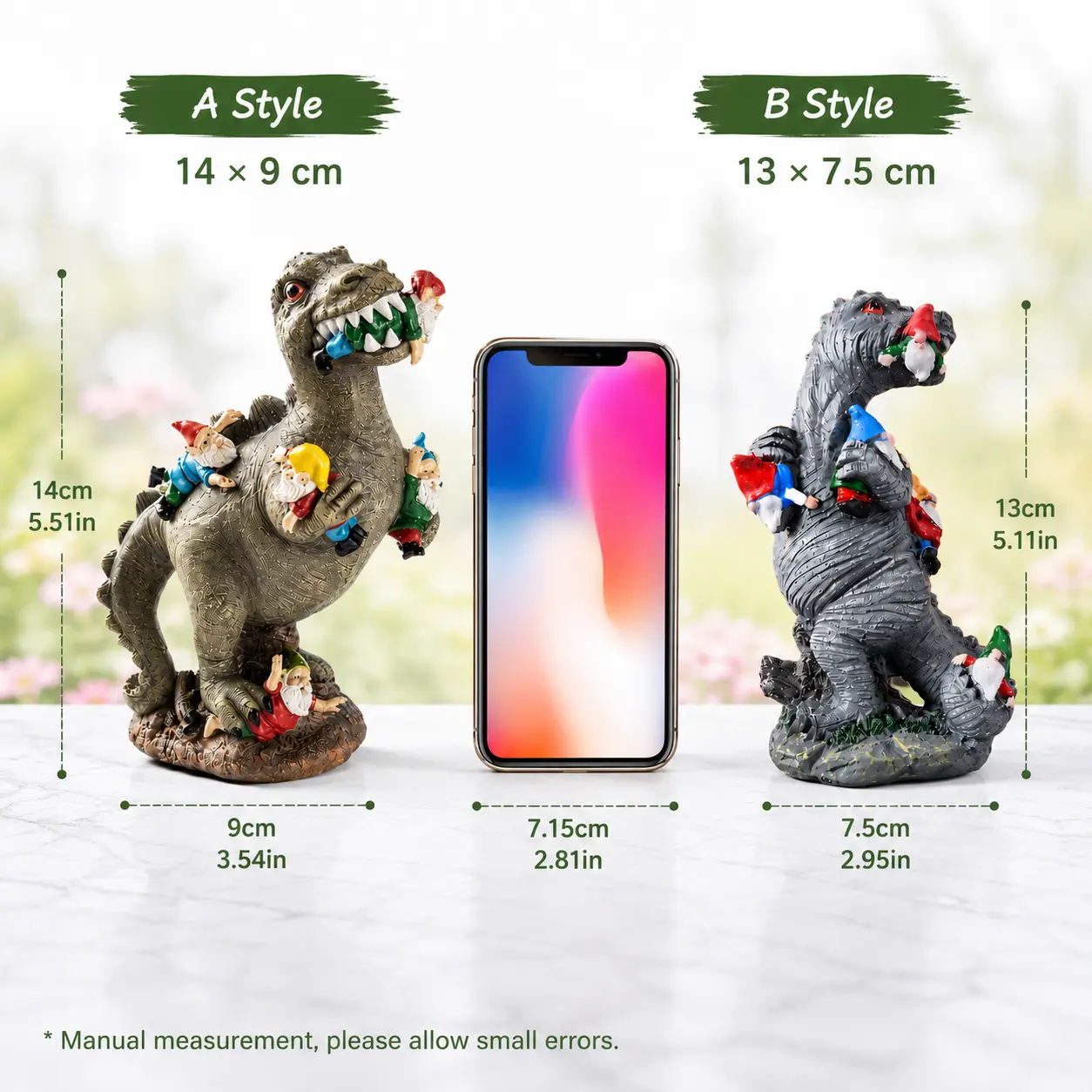 Dinosaur-themed garden decorations, creative cute gnome and dinosaur garden decor, resin craft, home garden decoration, garden gnome statues sports event souvenir