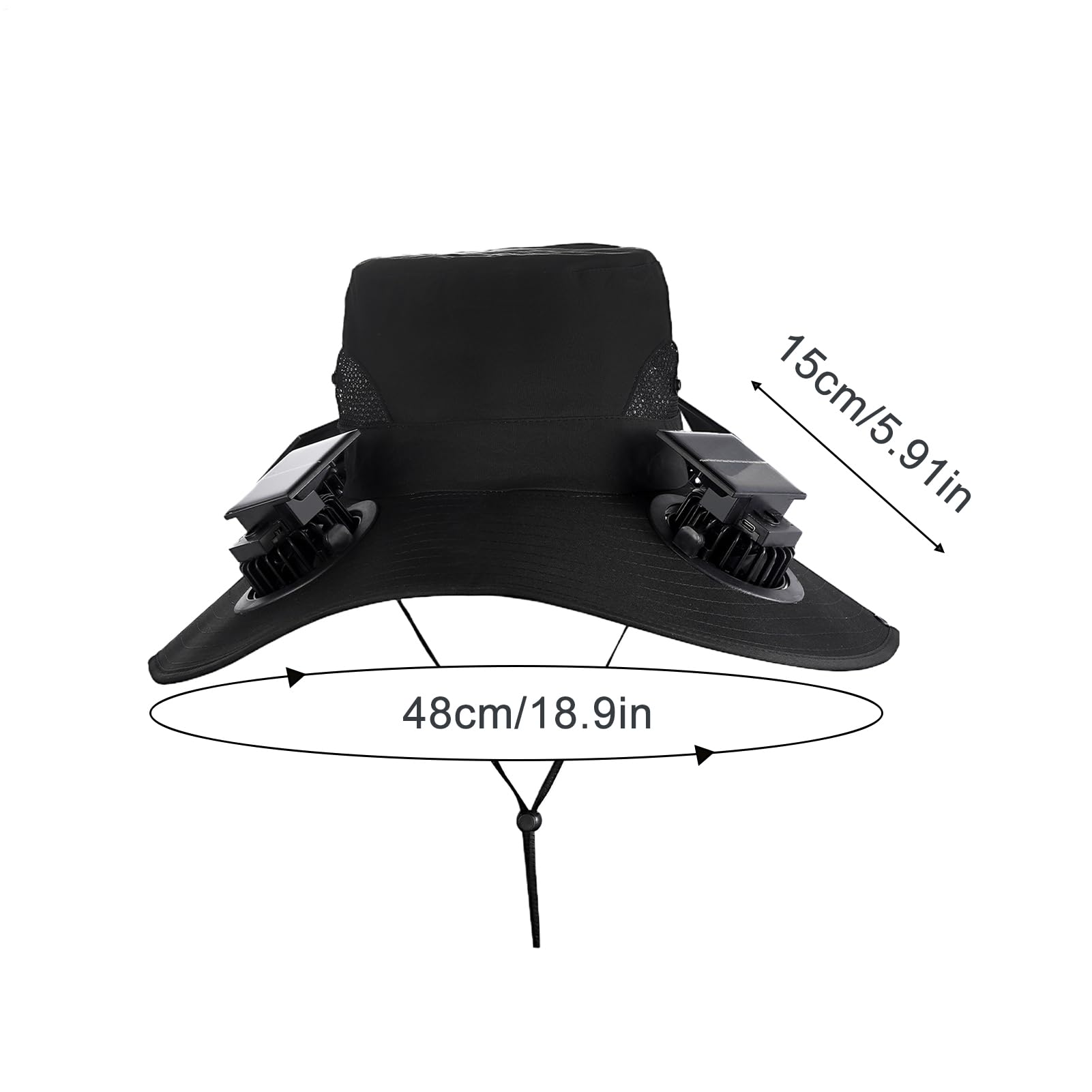 Fishing Hat with Fans, 2025 New Ultralight Solar Fan Sun Hat, Wide Brim Solar Fan Hat Outdoor Fishing UPF 50+