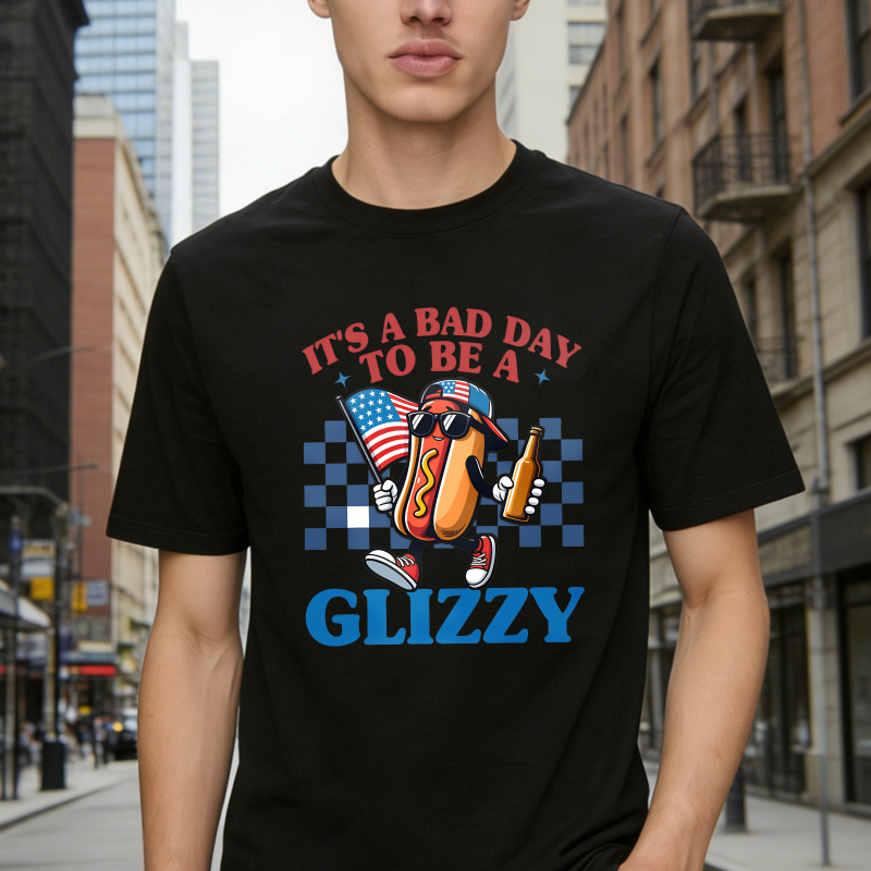 Hot Dog With American Flag And Beer It S A Bad Day To Be A Glizzy Unisex Classic T-shirt
