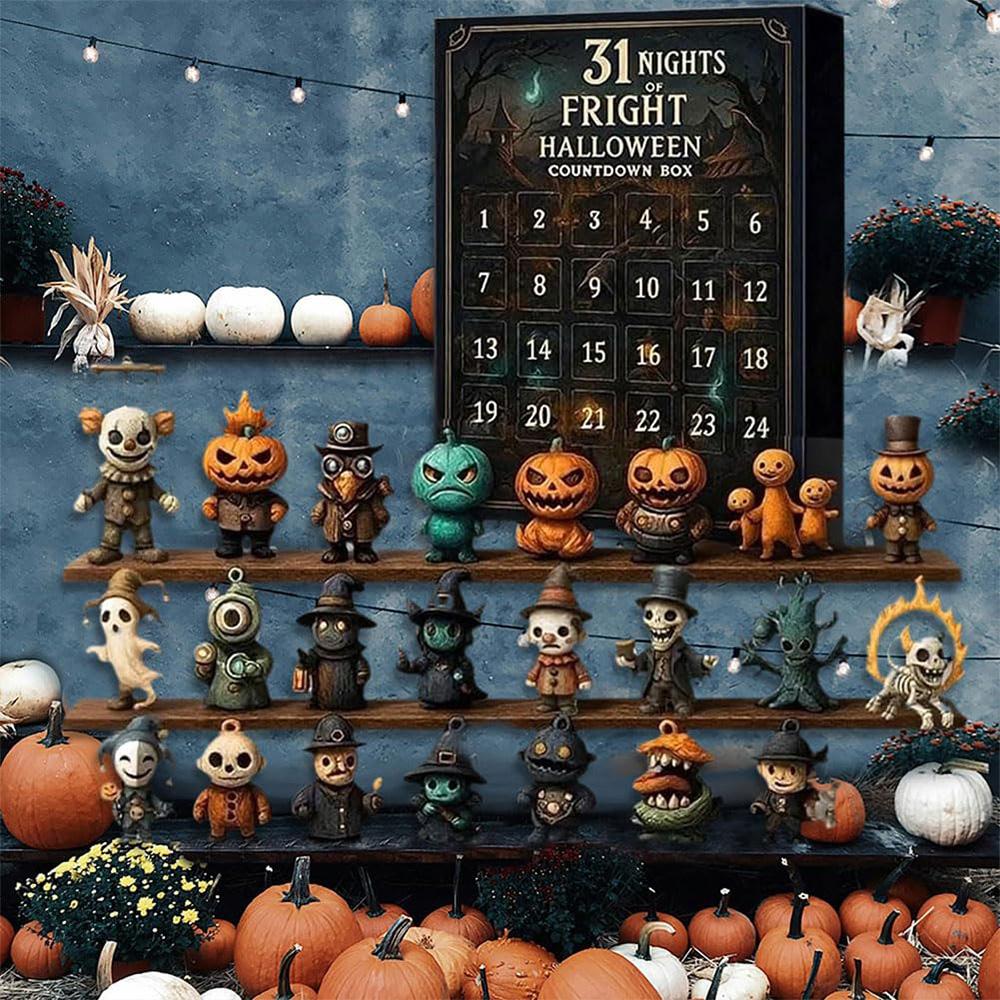 31 Nights of Fright Halloween Countdown Box 2025 - Halloween Spooky Advent Calendar Gift Set with Collectible Horror Figurines, Scary Ornaments & Party Decor for Adults, Teens, Haunted House Fans 31 Nights of Fright Halloween Countdown Box 2025 - Halloween Spooky Advent Calendar Gift Set with Collectible Horror Figurines, Scary Ornaments & Party Decor for Adults, Teens, Haunted House Fans