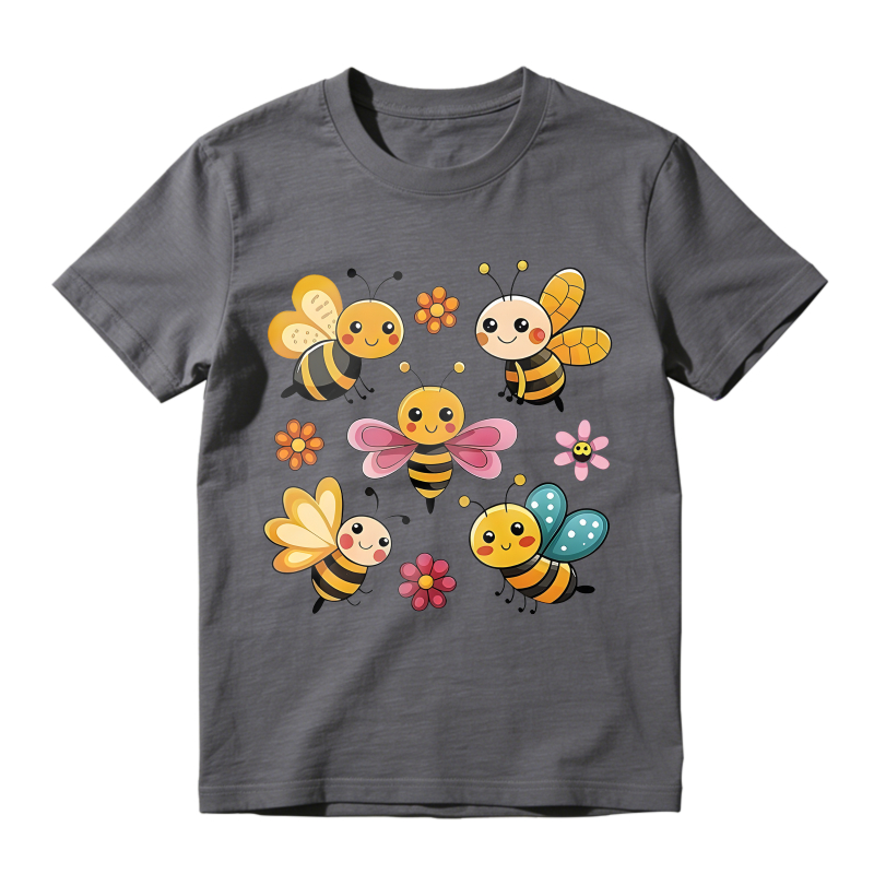Cute Bees And Flowers Design Unisex Classic T-shirt
