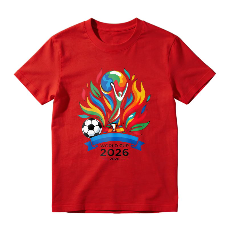 World Cup 2026 Soccer Ball Flame Design Unisex Classic T-shirt