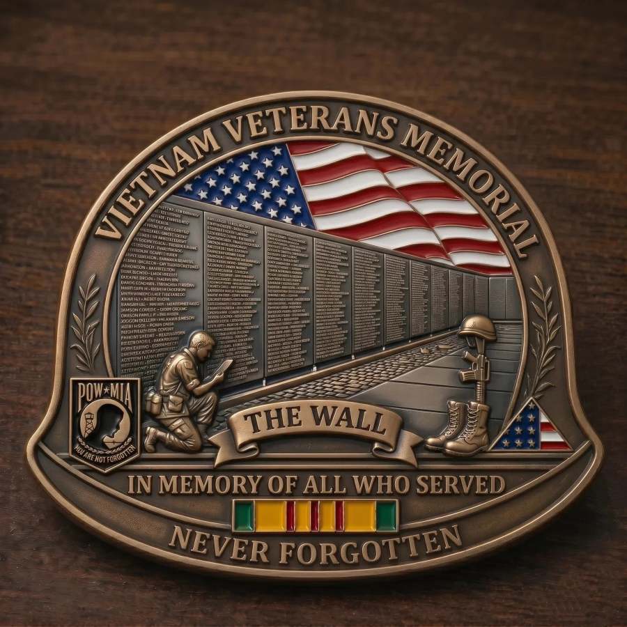 Vietnam Veterans Memorial themed coin