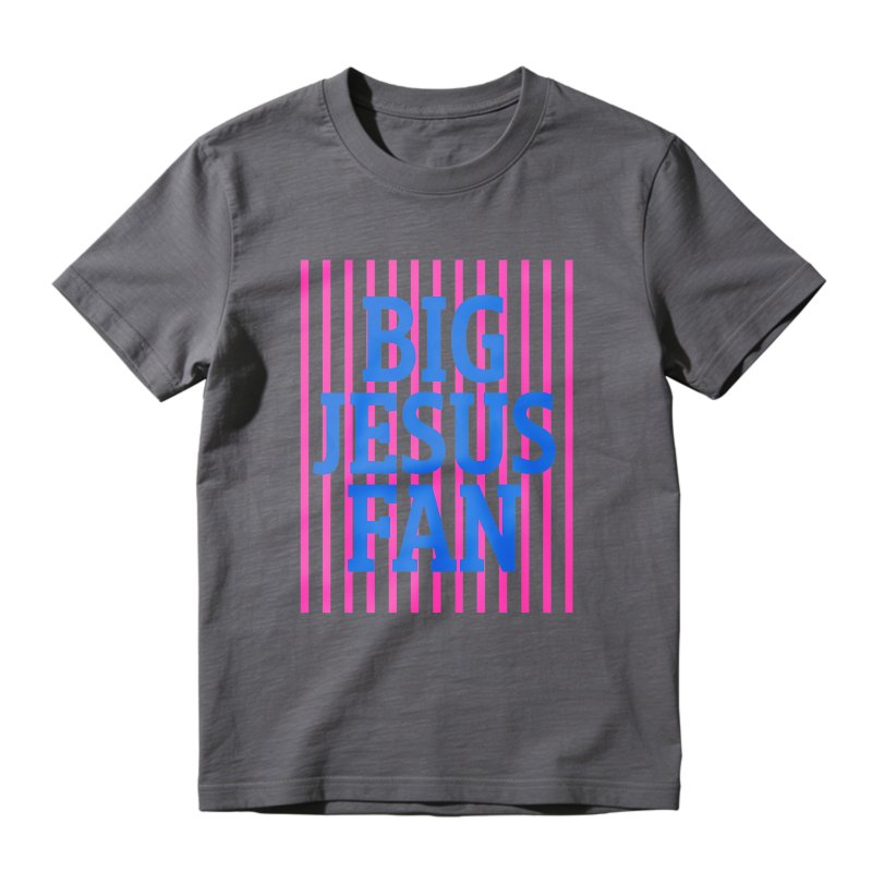 Big Jesus Fan Striped Design Unisex Classic T-shirt