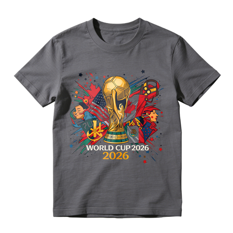 2026 World Cup Trophy With Flags And Stars Unisex Classic T-shirt