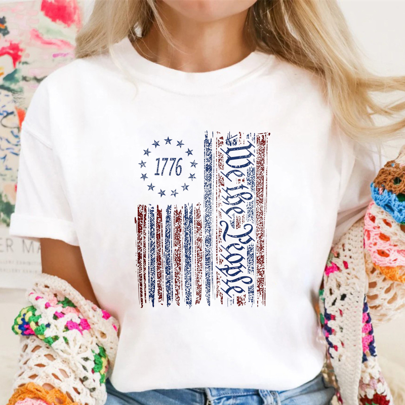 American Flag 1776 We The People Design Unisex Classic T-shirt