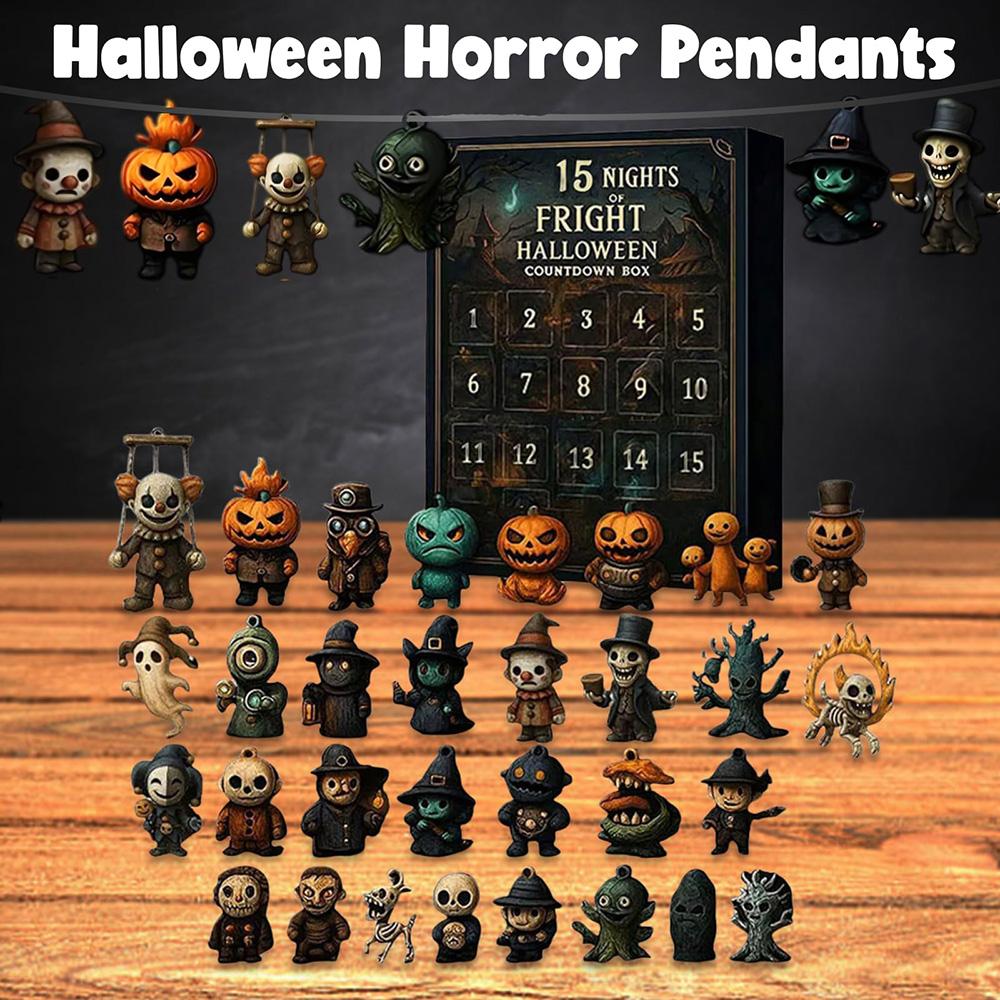 31 Nights of Fright Halloween Countdown Box 2025 - Halloween Spooky Advent Calendar Gift Set with Collectible Horror Figurines, Scary Ornaments & Party Decor for Adults, Teens, Haunted House Fans 31 Nights of Fright Halloween Countdown Box 2025 - Halloween Spooky Advent Calendar Gift Set with Collectible Horror Figurines, Scary Ornaments & Party Decor for Adults, Teens, Haunted House Fans