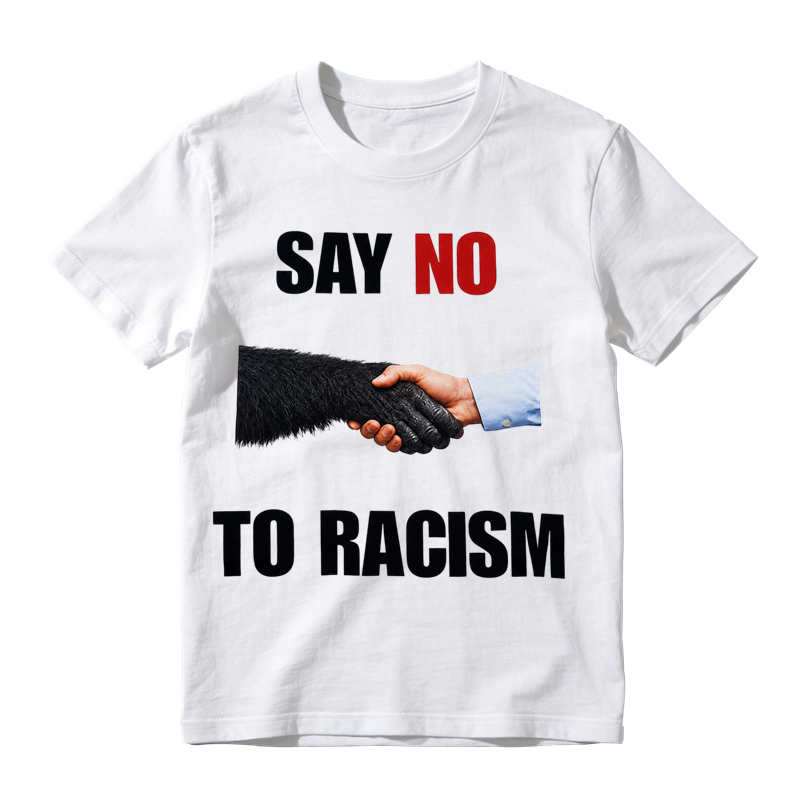 Say No to Racism Shirt – Equality Handshake Graphic Tee for Men & Women