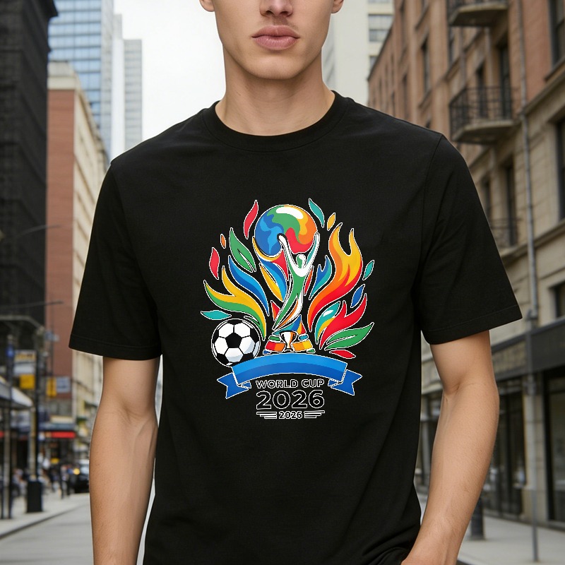 World Cup 2026 Soccer Ball Flame Design Unisex Classic T-shirt