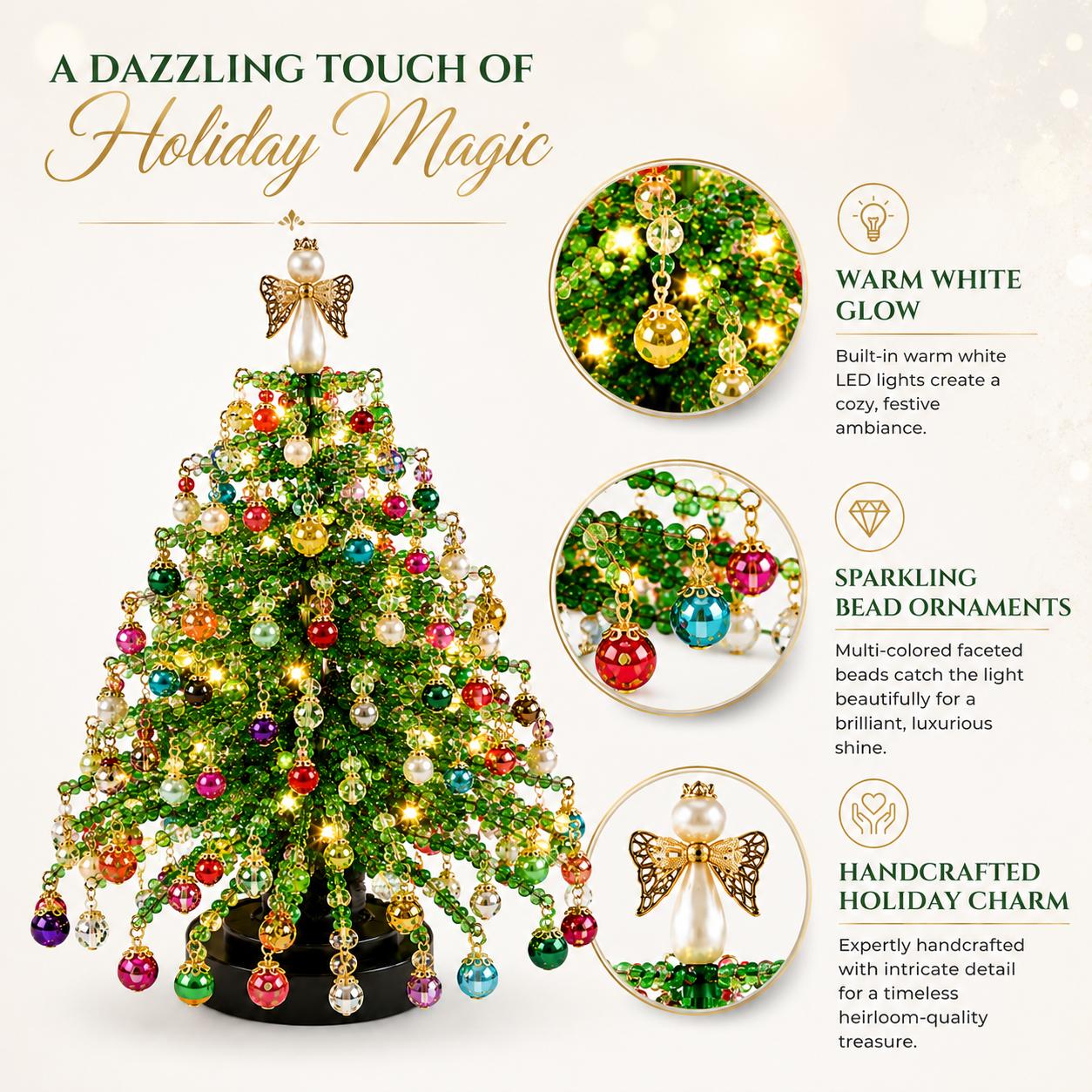 DIY Christmas beaded tree kit, improve your hands-on skills, feel accomplished, craft project, beautiful gift, festive vibes DIY Christmas beaded tree kit, improve your hands-on skills, feel accomplished, craft project, beautiful gift, festive vibes