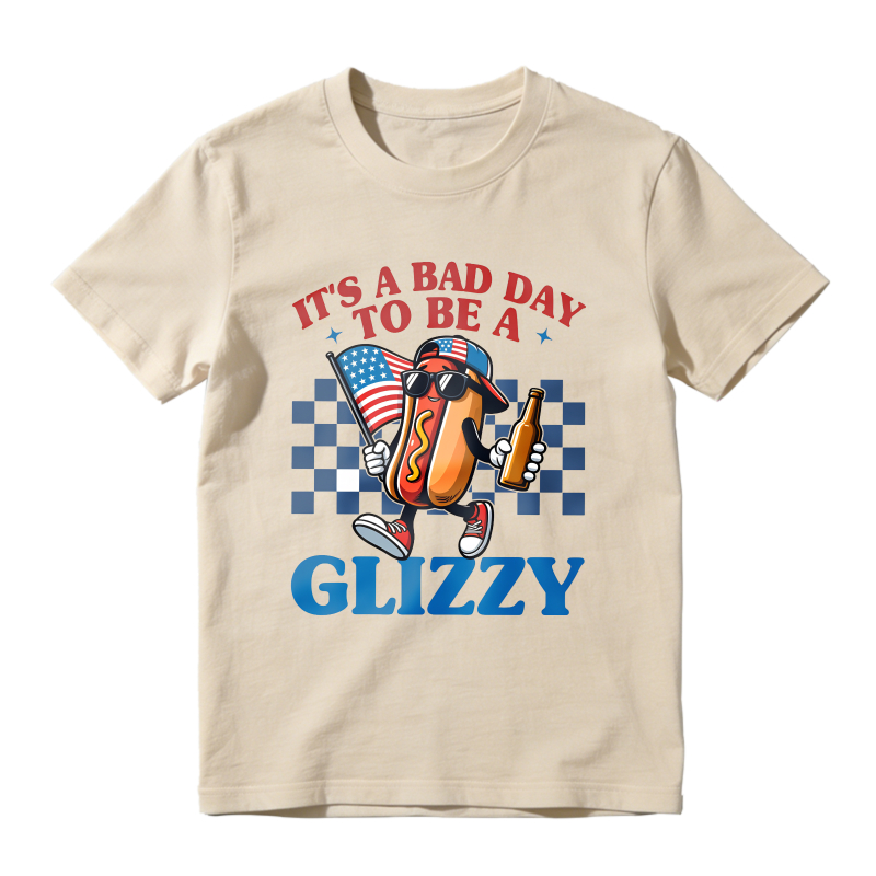 Hot Dog With American Flag And Beer It S A Bad Day To Be A Glizzy Unisex Classic T-shirt