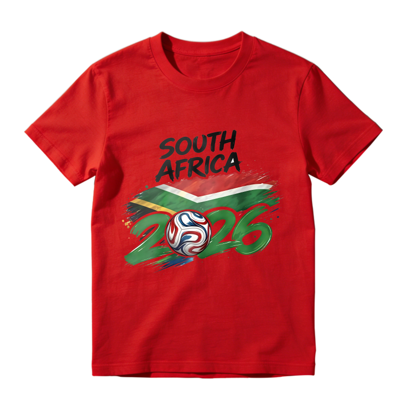 South Africa 2026 World Cup Soccer Ball Flag Design Unisex Classic T-shirt